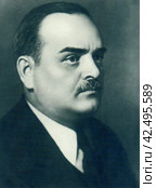 Шверник Николай Михайлович (1888-1970), советский партийный и государственный деятель, кандидат в члены Политбюро ВКП(б), председатель ВЦСПС. Середина 1930-х годов. Редакционное фото, фотограф Сергей Елизарьев / Фотобанк Лори