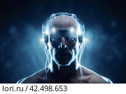 Male brain abilities research. Generate ai. Стоковое AI-изображение, AI-художник Иван Рябоконь / Фотобанк Лори
