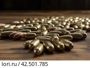 Many metal bullets armor gun. Generate Ai. Стоковое AI-изображение, AI-художник Иван Рябоконь / Фотобанк Лори