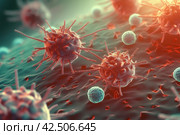 Microcosm virus. Generate ai. Стоковое AI-изображение, AI-художник Иван Рябоконь / Фотобанк Лори