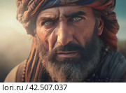 Ancient Persian nomad warrior portrait. Generate ai. Стоковое AI-изображение, AI-художник Иван Рябоконь / Фотобанк Лори