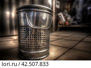 Trash bin closeup photo. Generate ai. Стоковое AI-изображение, AI-художник Иван Рябоконь / Фотобанк Лори