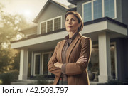 Female real estate agent. Generate ai. Стоковое AI-изображение, AI-художник Иван Рябоконь / Фотобанк Лори