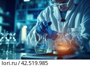 Meticulous Hands scientist lab. Generate Ai. Стоковое AI-изображение, AI-художник Иван Рябоконь / Фотобанк Лори