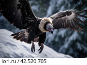 Condor flying mountains. Generate Ai. Стоковое AI-изображение, AI-художник Иван Рябоконь / Фотобанк Лори