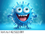 Mysterious Fantasy blue virus. Generate Ai. Стоковое AI-изображение, AI-художник Иван Рябоконь / Фотобанк Лори