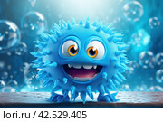 Enigmatic Fantasy blue virus. Generate Ai. Стоковое AI-изображение, AI-художник Иван Рябоконь / Фотобанк Лори