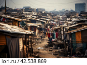 Deprived people living in poverty background. Generate ai. Стоковое AI-изображение, AI-художник Иван Рябоконь / Фотобанк Лори