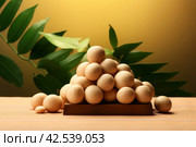 Creamy Macadamia nuts. Generate Ai. Стоковое AI-изображение, AI-художник Иван Рябоконь / Фотобанк Лори