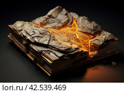 Ancient Magic stone book. Generate Ai. Стоковое AI-изображение, AI-художник Иван Рябоконь / Фотобанк Лори