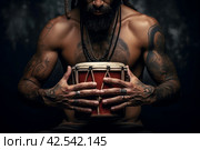 Skillful Man drum folk hands. Generate Ai. Стоковое AI-изображение, AI-художник Иван Рябоконь / Фотобанк Лори
