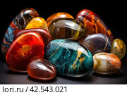 Multifaceted Colorful gemstones. Generate Ai. Стоковое AI-изображение, AI-художник Иван Рябоконь / Фотобанк Лори