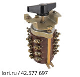 Электрический переключатель на белом фоне. Automatic circuit breaker. Стоковое фото, фотограф Татьяна Д / Фотобанк Лори