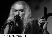 Вокалист группы Мастер Алексей Лекс Кравченко (2023 год). Редакционное фото, фотограф Наталья Филатова / Фотобанк Лори