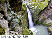 Водопад на ручье Коваленко, Адыгея. Стоковое фото, фотограф Оглоблин Андрей Николаевич / Фотобанк Лори