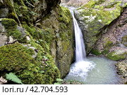 Водопад на ручье Коваленко, Адыгея. Стоковое фото, фотограф Оглоблин Андрей Николаевич / Фотобанк Лори