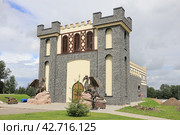 The new building of the Museum of the factory Marmalade fairy tale. Likhoslavl, Tver region, Russia, July 31, 2020. Редакционное фото, фотограф Сергей Н / Фотобанк Лори