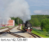 Узкоколейный Паровоз Orenstein & Koppel №9, станция Екатеринбург-Детский, Екатеринбургская ДЖД (2017 год). Редакционное фото, фотограф Алексей Иванов / Фотобанк Лори