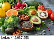 Assorted healthy food selection. Стоковое фото, фотограф Данил Руденко / Фотобанк Лори