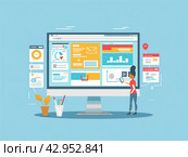 Modern Web Analytics and Business Growth. Стоковое AI-изображение, AI-художник Кирилл Черезов / Фотобанк Лори
