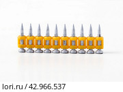 Construction nails for a pistol. Стоковое фото, фотограф Винокуров Александр / Фотобанк Лори