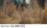 Air-generated sand sculptures. Стоковое видео, видеограф Данил Руденко / Фотобанк Лори
