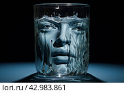 Unusual Pareidolia phenomenon in glass of water. Generate ai. Стоковое AI-изображение, AI-художник Иван Рябоконь / Фотобанк Лори