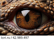 Reptilian eye macro. Generate Ai. Стоковое AI-изображение, AI-художник Иван Рябоконь / Фотобанк Лори
