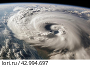 Detailed Satellite image storm. Generate Ai. Стоковое AI-изображение, AI-художник Иван Рябоконь / Фотобанк Лори