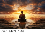 Faithful Person prying God. Generate Ai. Стоковое AI-изображение, AI-художник Иван Рябоконь / Фотобанк Лори