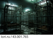 Stringent Prisoner cage prison. Generate Ai. Стоковое AI-изображение, AI-художник Иван Рябоконь / Фотобанк Лори