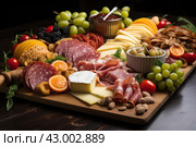 Plentiful Appetizers platter. Generate Ai. Стоковое AI-изображение, AI-художник Иван Рябоконь / Фотобанк Лори