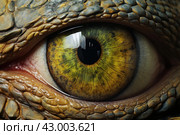 Chilling Reptilian eye closeup. Generate Ai. Стоковое AI-изображение, AI-художник Иван Рябоконь / Фотобанк Лори