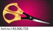 Graceful scissors for needlework - a close up. Стоковая иллюстрация, иллюстратор Любовь Назарова / Фотобанк Лори