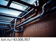 Permanent Pipes installing concrete iron tunnel. Generate Ai. Стоковое AI-изображение, AI-художник Иван Рябоконь / Фотобанк Лори