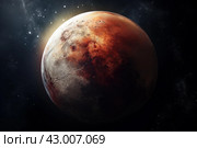 Far-flung Pluton planet. Generate Ai. Стоковое AI-изображение, AI-художник Иван Рябоконь / Фотобанк Лори