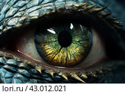 Alien-like Reptilian eye closeup. Generate Ai. Стоковое AI-изображение, AI-художник Иван Рябоконь / Фотобанк Лори