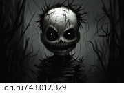 Grotesque Evil creature scary drawn. Generate Ai. Стоковое AI-изображение, AI-художник Иван Рябоконь / Фотобанк Лори
