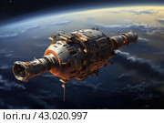 Interstellar Space probe craft scifi. Generate Ai. Стоковое AI-изображение, AI-художник Иван Рябоконь / Фотобанк Лори