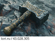 Ancient fantasy hammer. Generate Ai. Стоковое AI-изображение, AI-художник Иван Рябоконь / Фотобанк Лори