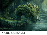 Basilisk mythical serpent. Generate ai. Стоковое AI-изображение, AI-художник Иван Рябоконь / Фотобанк Лори