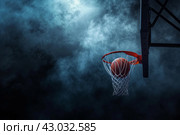 Basketball play banner. Generate Ai. Стоковое AI-изображение, AI-художник Иван Рябоконь / Фотобанк Лори