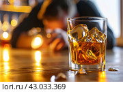 Excessive Drinking alcohol abuse. Generate Ai. Стоковое AI-изображение, AI-художник Иван Рябоконь / Фотобанк Лори