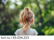 Cherubic Adorable little girl. Generate Ai. Стоковое AI-изображение, AI-художник Иван Рябоконь / Фотобанк Лори