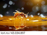 Golden Ants honey drop nectar. Generate Ai. Стоковое AI-изображение, AI-художник Иван Рябоконь / Фотобанк Лори