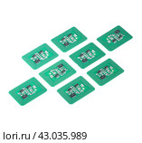 Chips from the printer on a white background. Стоковое фото, фотограф Алиев Аслан / Фотобанк Лори