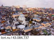 Alekseevo-Akatov monastery and the old residential quarters in the winter in Voronezh. Стоковое фото, фотограф Яков Филимонов / Фотобанк Лори