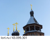 Кресты церкви Всех Святых, в земле Сибирской просиявших, у Симеонова Камня, Верхотурский район (2018 год). Стоковое фото, фотограф Алексей Иванов / Фотобанк Лори