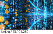 matrix numbers of binary code on a digital screen, information technology, artificial intelligence, programming. Стоковое AI-изображение, AI-художник Александр Довянский / Фотобанк Лори