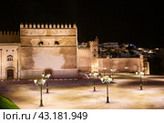 Kasbah of Udayas fortress at night in Rabat. Morocco (2024 год). Стоковое фото, фотограф Евгений Ткачёв / Фотобанк Лори